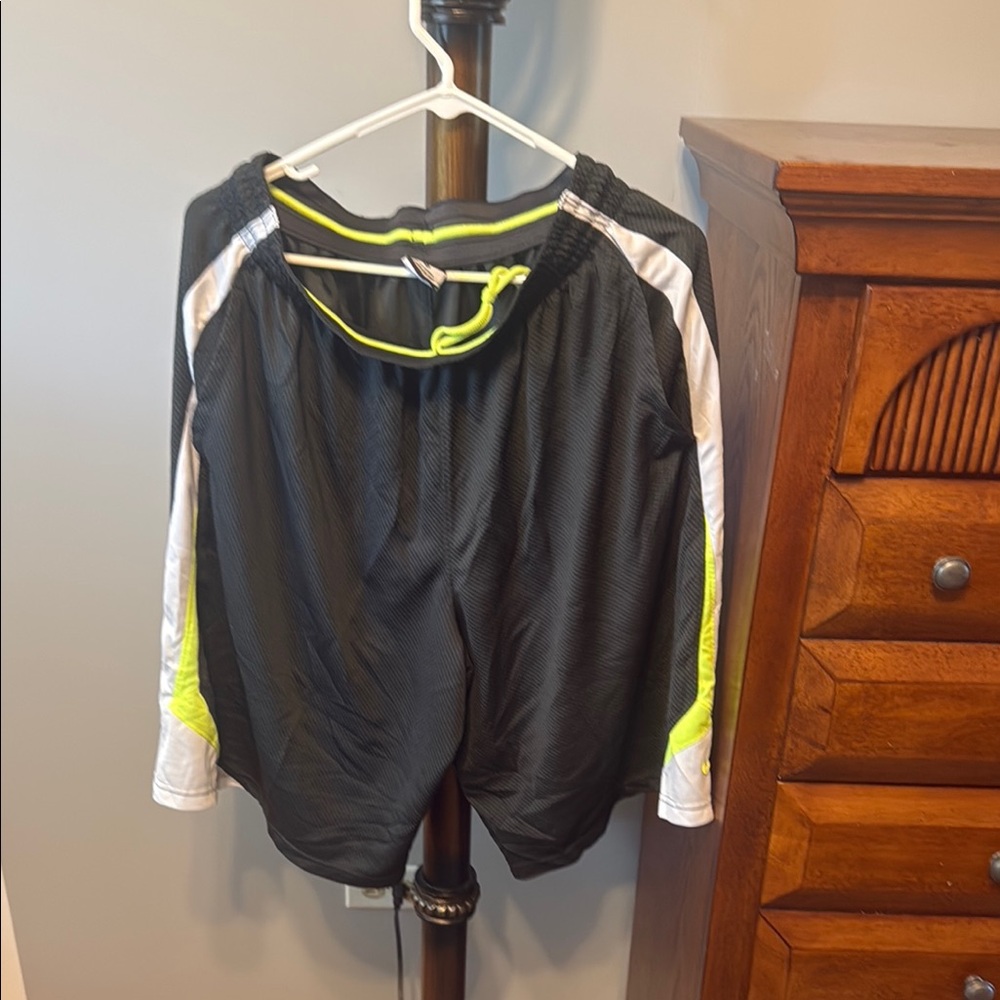 Nike Gray Shorts with Neon Yellow Accents